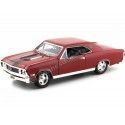 Cochesdemetal.es 1967 Chevrolet Chevelle SS 396 Rouge-Black 1:18 Motor Max 73104