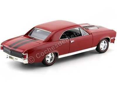 Cochesdemetal.es 1967 Chevrolet Chevelle SS 396 Rouge-Black 1:18 Motor Max 73104 2