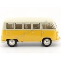 Cochesdemetal.es 1963 Volkswagen T1 Classical Microbus Amarillo-Beige 1:18 Welly 18054