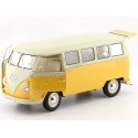 Cochesdemetal.es 1963 Volkswagen T1 Classical Microbus Amarillo-Beige 1:18 Welly 18054