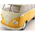 Cochesdemetal.es 1963 Volkswagen T1 Classical Microbus Amarillo-Beige 1:18 Welly 18054