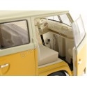 Cochesdemetal.es 1963 Volkswagen T1 Classical Microbus Amarillo-Beige 1:18 Welly 18054