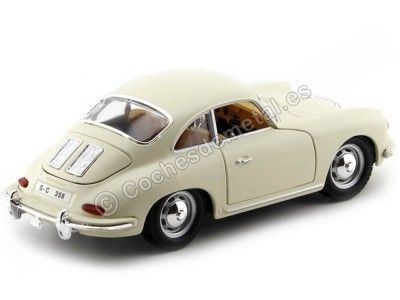 Carsdemetal.es 1961 Porsche 356b coupe bege 1:24 Bburago 22079 2