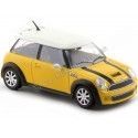Cochesdemetal.es 2001 Mini Cooper S Amarillo-Blanco 1:24 Bburago 22124