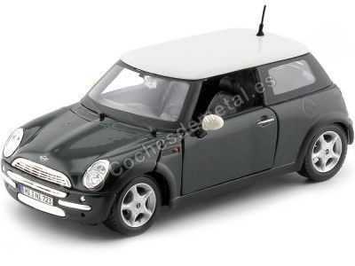 Carsdemetal.es 2004 Mini Cooper R50 Verde/Branco 1:24 Maisto 31219