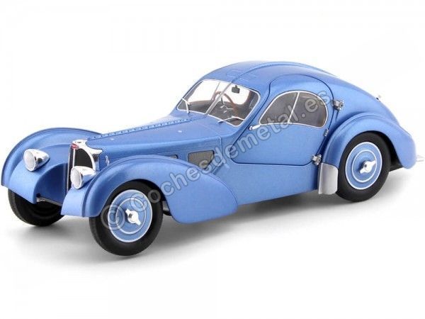Cochesdemetal.es 1937 Bugatti Type 57 Sc Atlantic Gris Bleu 1:18 SOLODO S1802102