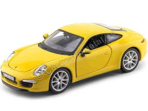 Cochesdemetal.es 2011 Porsche 911 Carrera S Amarillo 1:24 Bburago 21065