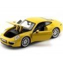 Cochesdemetal.es 2011 Porsche 911 Carrera S Amarillo 1:24 Bburago 21065