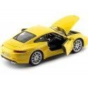 Cochesdemetal.es 2011 Porsche 911 Carrera S Amarillo 1:24 Bburago 21065
