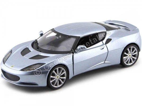 Cochesdemetal.es 2015 Lotus Evora S IPS Silver Blue 1:24 Bburago 21064