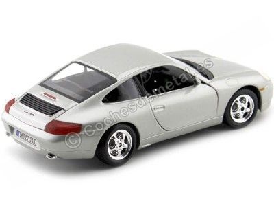 1997 Porsche 911 Carrera 4 Coupe Gris Metalizado 1:24 Bburago 22081 Cochesdemetal.es 2