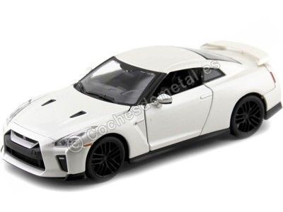 Carsdemetal.es 2009 nissan gt-r r35 pérola branca 1:24 bburago 21082