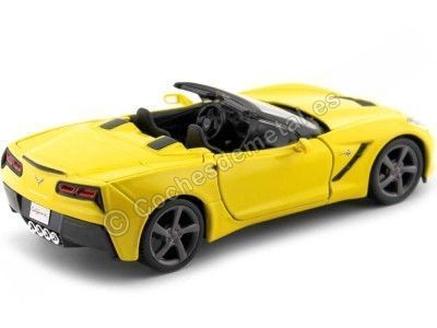 Cochesdemetal.es 2014 Chevrolet Corvette Stingray Cabrio Amarillo 1:24 MAISTO 31501 2