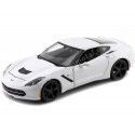 Cochesdemetal.es 2014 Chevrolet Corvette Stingray Coupe Blanco 1:24 Maisto 31505