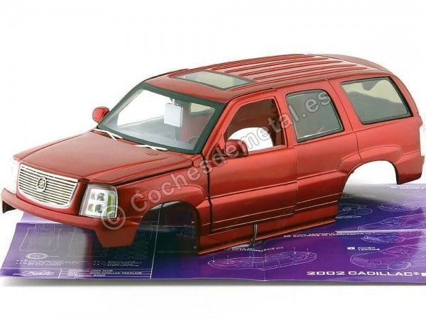 Cochesdemetal.es 2002 Cadillac Escalade Custom "Metal Kit" Rojo Cereza 1:18 Jada Toys 65102