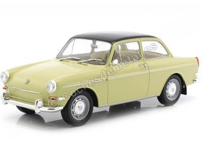 Carsdemetal.es 1963 Volkswagen 1500 s (tipo 3) bege/preto 1:18 MC Grupo 18089