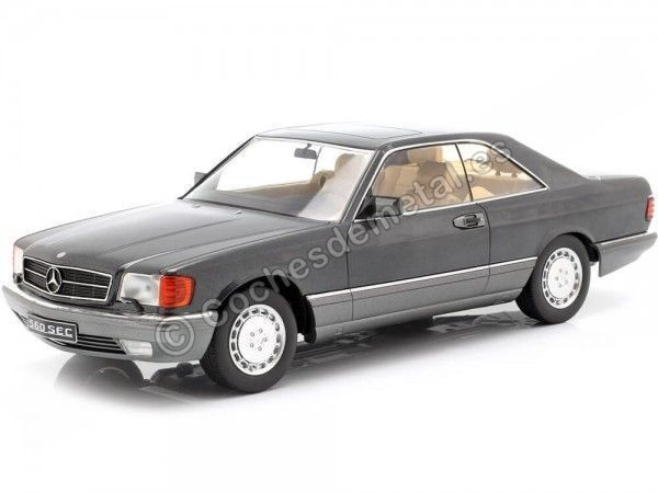 Cochesdemetal.es 1985 Mercedes-Benz 560 SEC C126 Gris Antracita 1:18 KK-Scale 180331