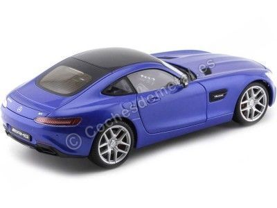 Cochesdemetal.es 2015 Mercedes-Benz AMG GT V8 C190 Turbo Blue 1:18 MAISTO EXCLUSIF 38131 2