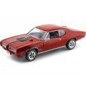 Carsdemetal.es 1968 Pontiac GTO Royal Bobcat vermelho-preto 1:18 Auto World AMM1153