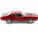 Carsdemetal.es 1968 Pontiac GTO Royal Bobcat vermelho-preto 1:18 Auto World AMM1153