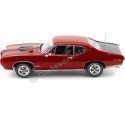 Carsdemetal.es 1968 Pontiac GTO Royal Bobcat vermelho-preto 1:18 Auto World AMM1153
