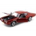 Carsdemetal.es 1968 Pontiac GTO Royal Bobcat vermelho-preto 1:18 Auto World AMM1153