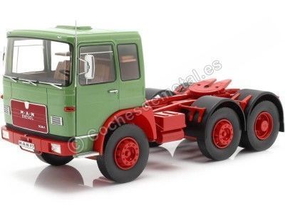 Carsdemetal.es 1972 Caminhão 16304 (F7) Três eixos verdes-vermelho 1:18 ROAD KINGS 180052
