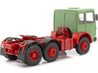 Carsdemetal.es 1972 Caminhão 16304 (F7) Três eixos verdes-vermelho 1:18 ROAD KINGS 180052 2