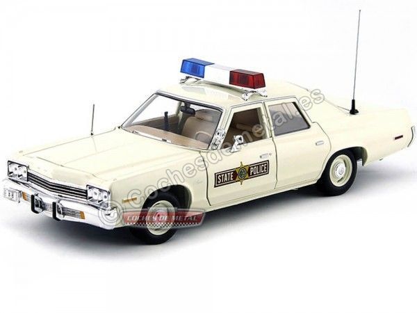 Cochesdemetal.es 1974 Dodge Monaco "Policia Estado de Illinois" 1:18 Auto World AMM1019