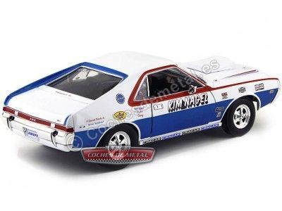 Cochesdemetal.es 1969 AMC AMX HURST S-S PIT CREW KIM NAGEL FROST WHITE 1:18 AUTO WORLD AW215 2