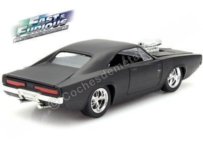 Cochesdemetal.es 1970 Dodge Charger Dom "Fast & Furious IV" Matt Black 1:24 Jada Toys 97174 253203012 2