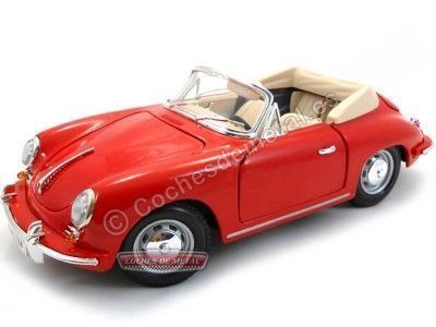 Cochesdemetal.es 1961 Porsche 356B Cabriolet Rojo 1:18 Bburago 12025