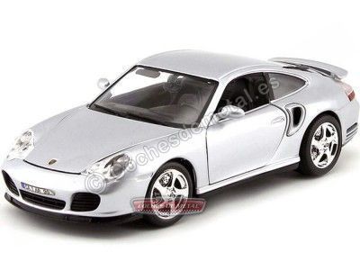 Cochesdemetal.es 1999 Porsche 911 (966) Turbo Gris Metalizado 1:18 Bburago 12030