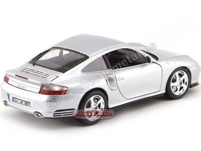 Cochesdemetal.es 1999 Porsche 911 (966) Turbo Gris Metalizado 1:18 Bburago 12030 2