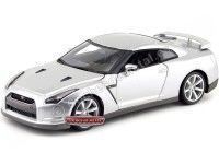 2009 Nissa GT-R R35 Gris Metalizado 1:18 Bburago 12079