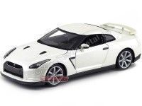 2009 Nissan GT-R R35 Blanco Perla 1:18 Bburago 12079