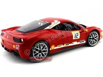 2012 Ferrari 458 Challenge Rosso Corsa 1:18 Hot Wheels BCT89 Cochesdemetal.es 2