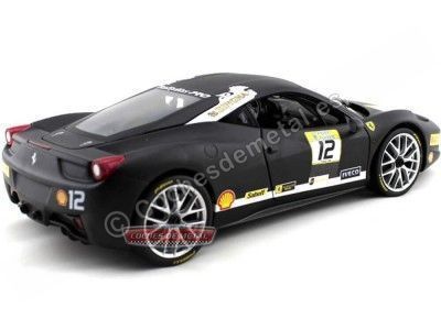 Cochesdemetal.es 2012 Ferrari 458 Challenge Negro Mate 1:18 Hot Wheels BCT90 2