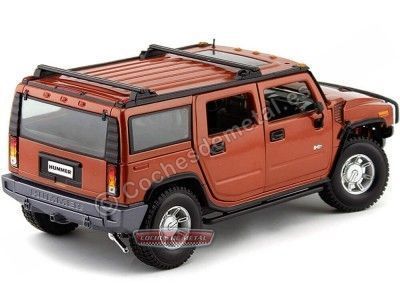 Cochesdemetal.es 2003 Hummer H2 SUV Naranja Metalizado 1:18 Maisto Premiere 36631 2