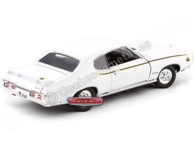 1969 Pontiac GTO Judge Blanco 1:18 Motor Max 73133 Cochesdemetal.es 2