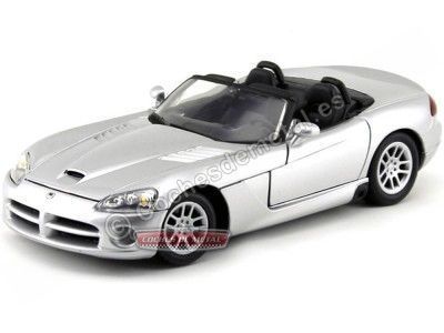 Cochesdememetal.es 2003 Dodge Viper SRT-10 Cabriolet Gris 1:18 MOTOR MAX 73137