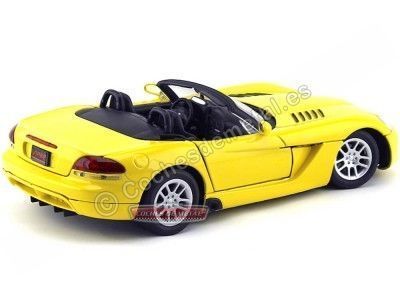 Cochesdemetal.es 2003 Dodge Viper SRT-10 Cabriolet Amarillo 1:18 Motor Max 73137 2