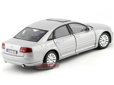 Cochesdemetal.es 2004 Audi A8 V8 3.8 Quattro Gris 1:18 Motor Max 73149 2