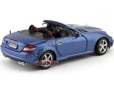 Cochesdemetal.es 2004 Mercedes-Benz SLK 55 AMG Convertible Azul Oscuro 1:18 Motor Max 73162 2