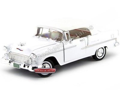 Cochesdemetal.es 1955 Chevrolet Bel Air Convertible Blanco 1:18 Motor Max 73184