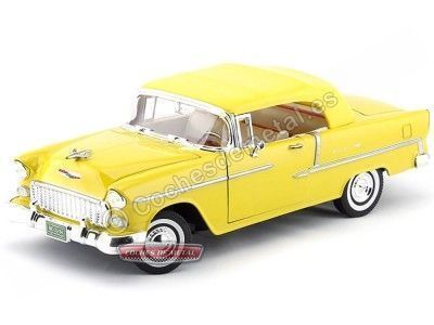 Cochesdemetal.es 1955 Chevrolet Bel Air Convertible Amarillo 1:18 Motor Max 73184