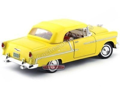 Cochesdemetal.es 1955 Chevrolet Bel Air Convertible Amarillo 1:18 Motor Max 73184 2