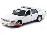 2001 Ford Crown Victoria Interceptor Police Blanco 1:18 Motor Max 73517