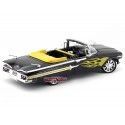 Cochesdemetal.es 1960 Chevrolet Impala Convertible Custom Negro con llamas 1:18 Motor Max 79009