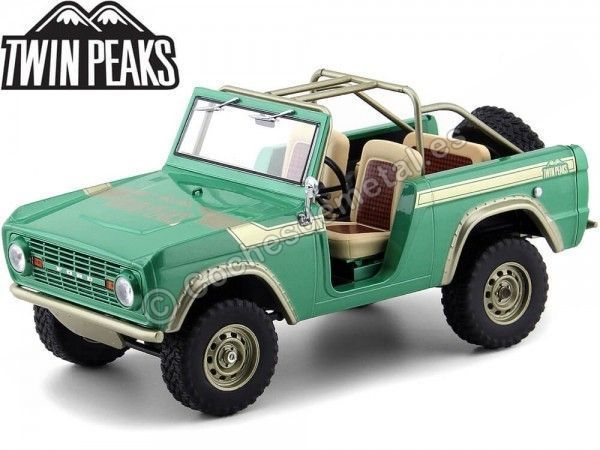 Cochesdemetal.es 1976 Ford Bronco "Twin Peaks" Green 1:18 Greenlight 19034